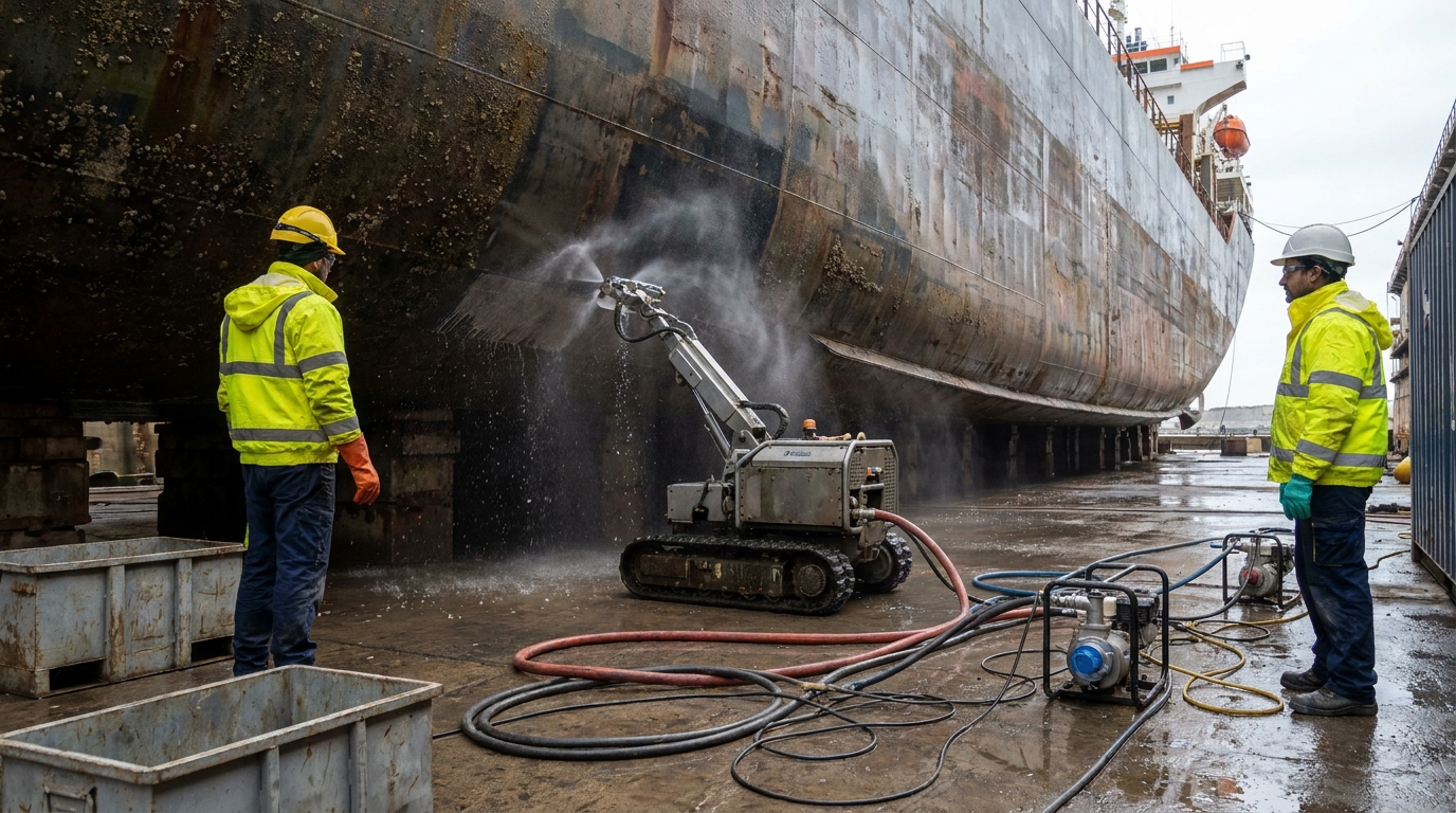 water blasting robot