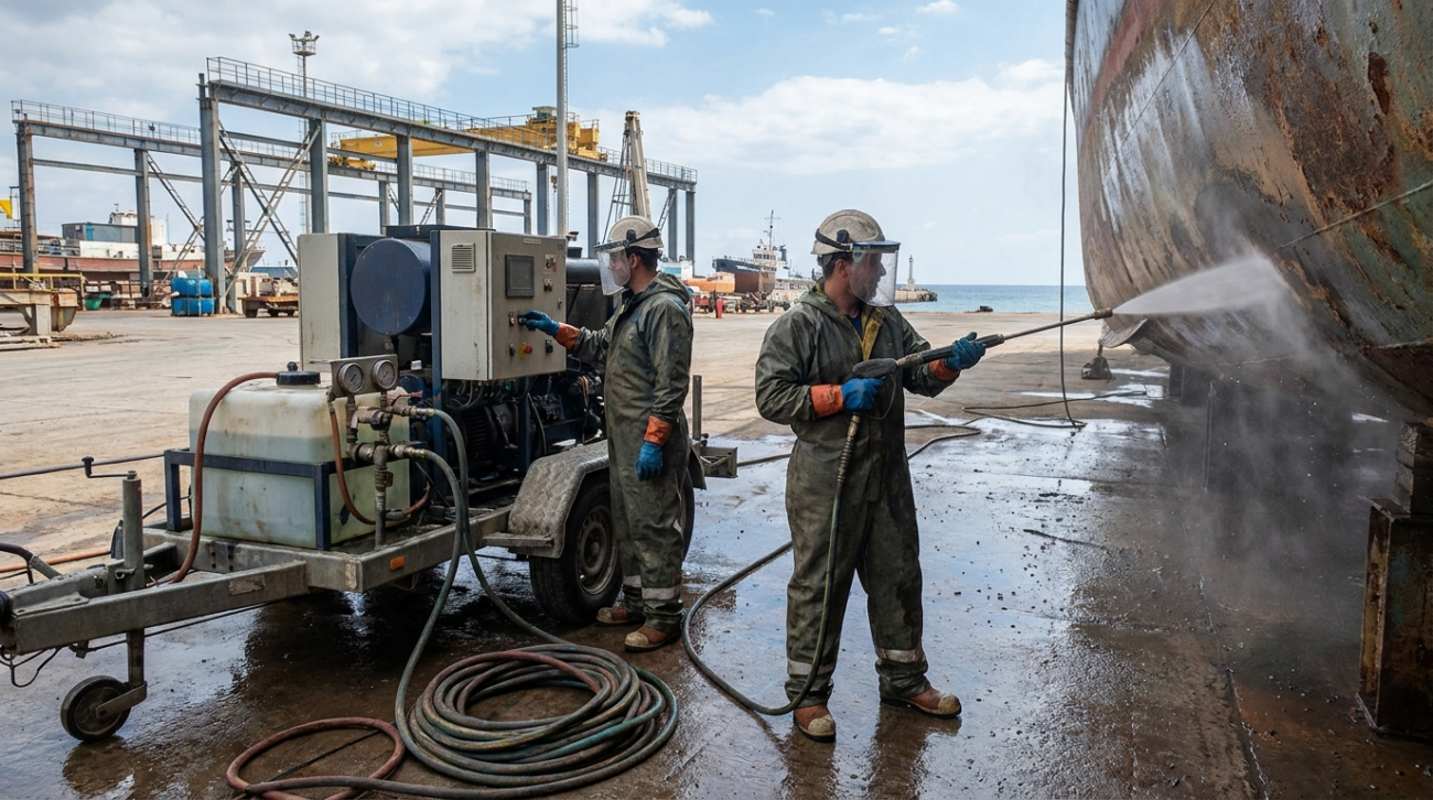 high pressure water blasting