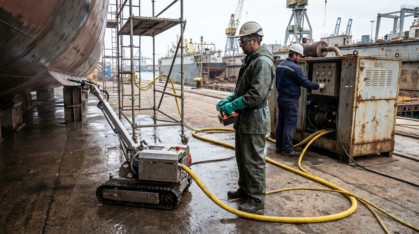ultra high pressure water blasting