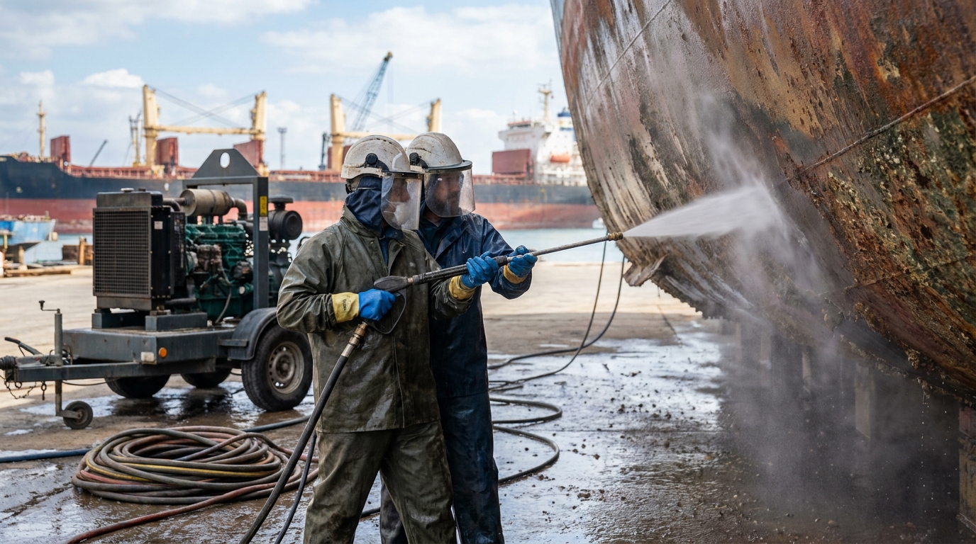 high pressure water jet cleaning
