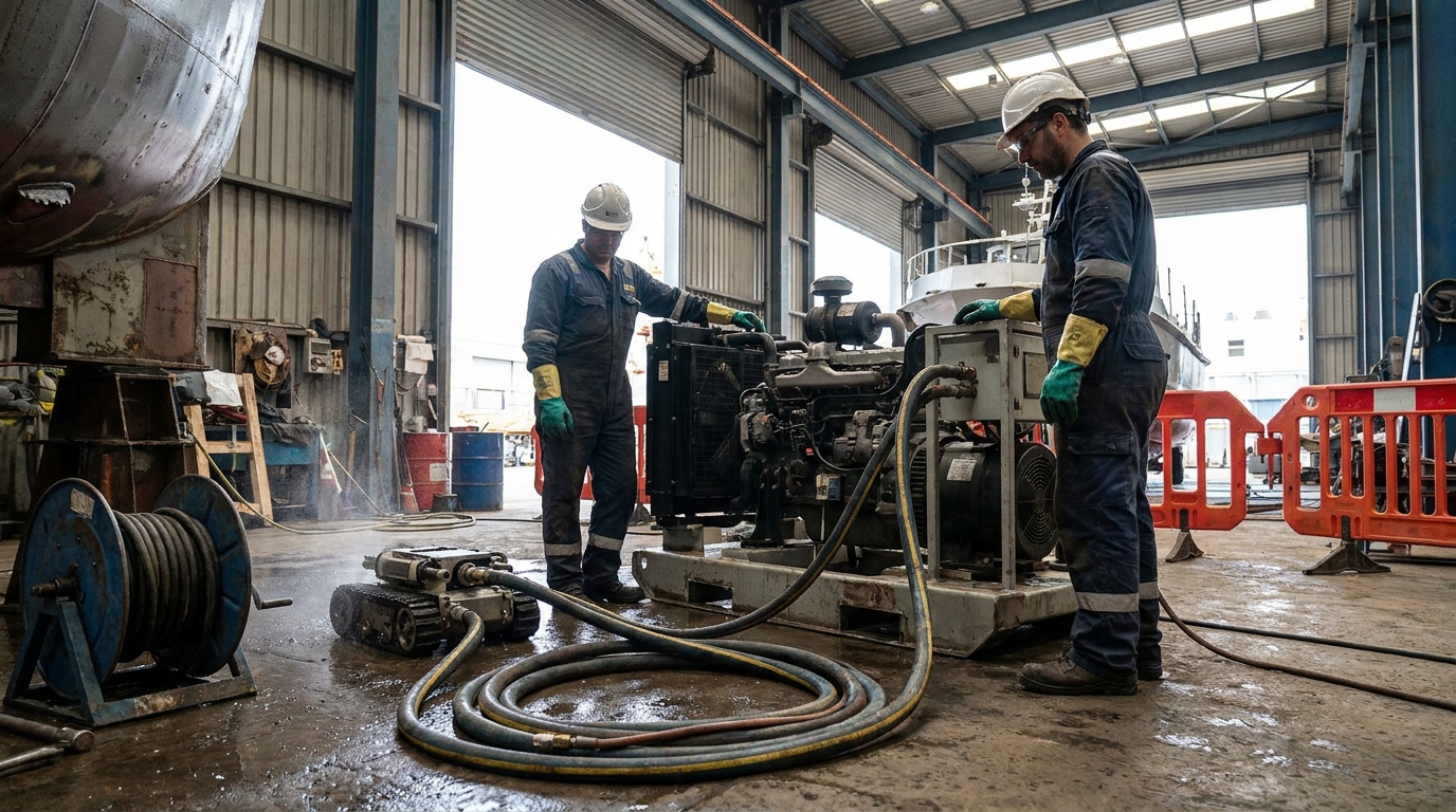 water jet cleaning machine